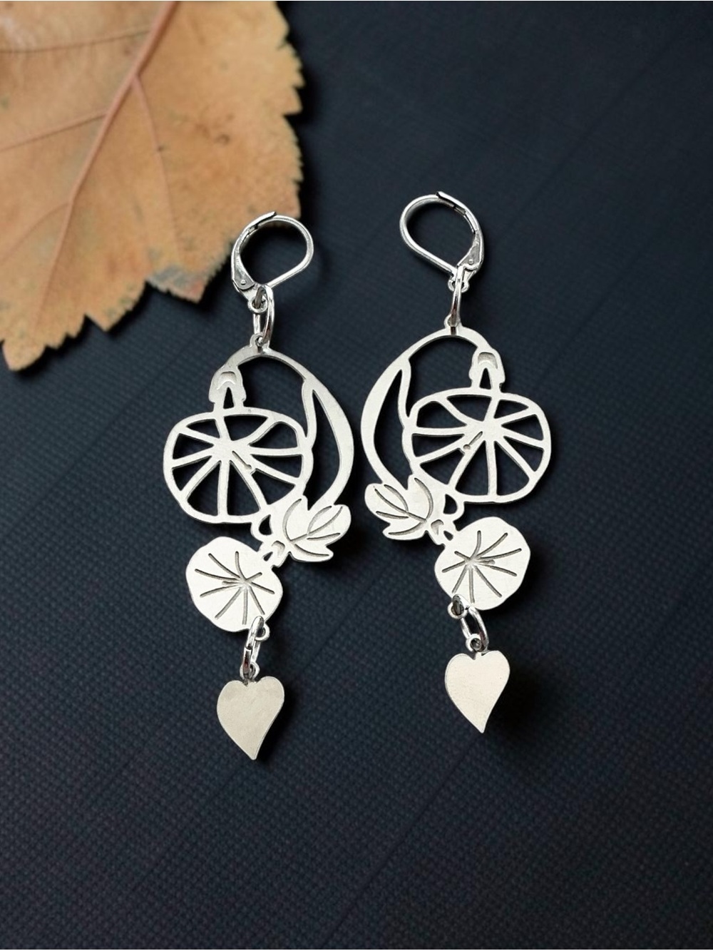 🆕 September Birth Flower (MORNING GLORY) Dangle Earrings